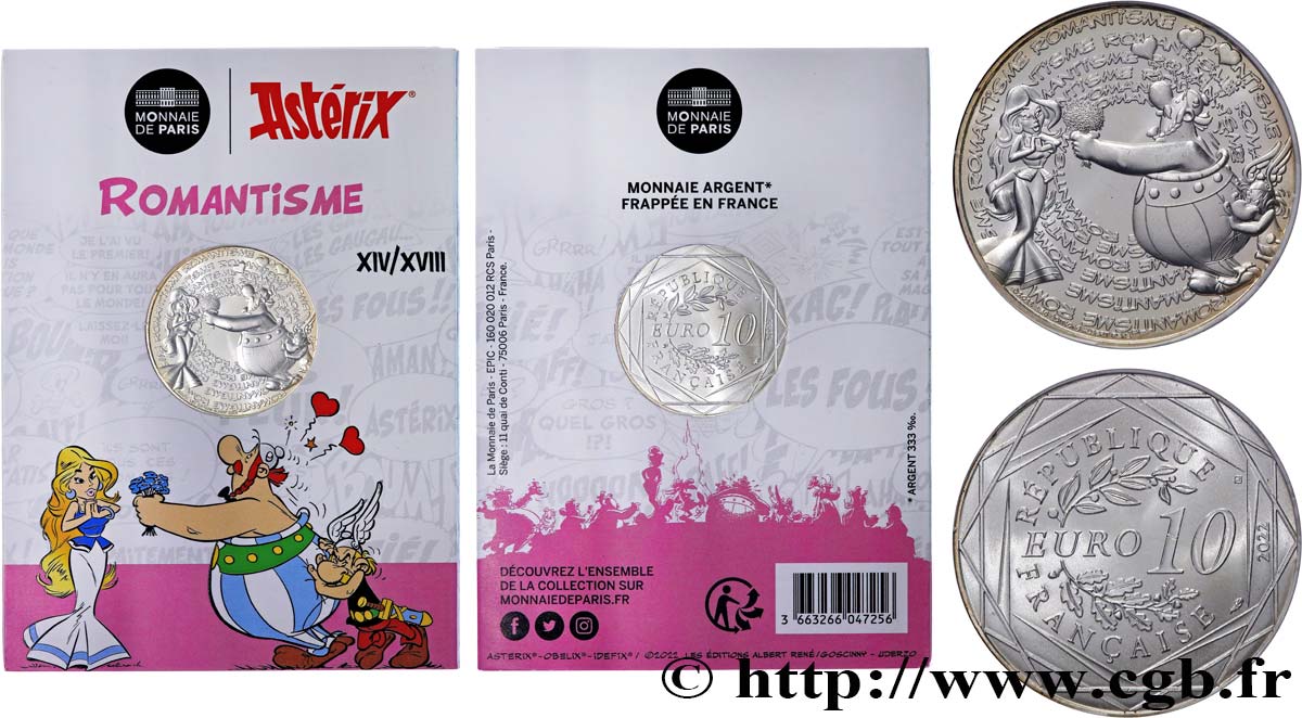 FRANCE 10 Euro ASTÉRIX - ROMANTISME 2022 MS