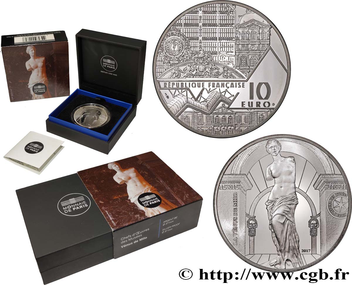 FRANCE BELLE ÉPREUVE 10 Euro VENUS DE MILO 2017 BE