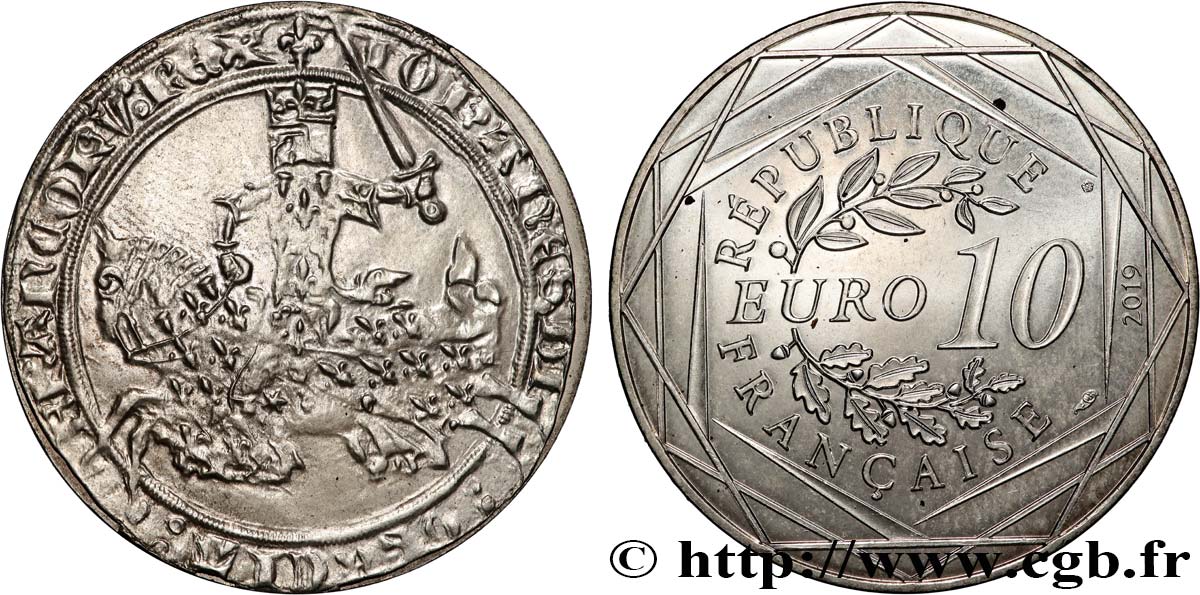 FRANCE 10 EURO LA GUERRE DE CENT ANS 2019 MS