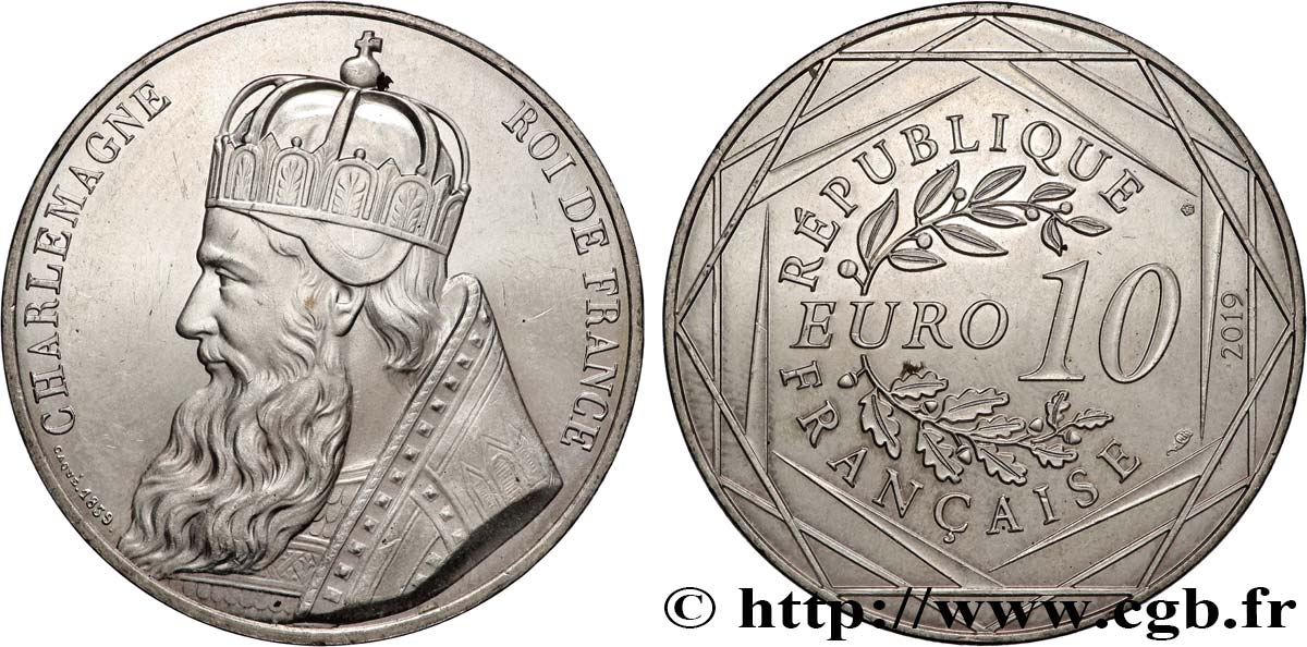 FRANKREICH 10 EURO CHARLEMAGNE 2019