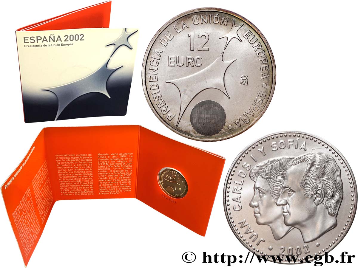 SPANIEN Blister 12 Euro PRÉSIDENCE ESPAGNOLE DE L UNION 2002