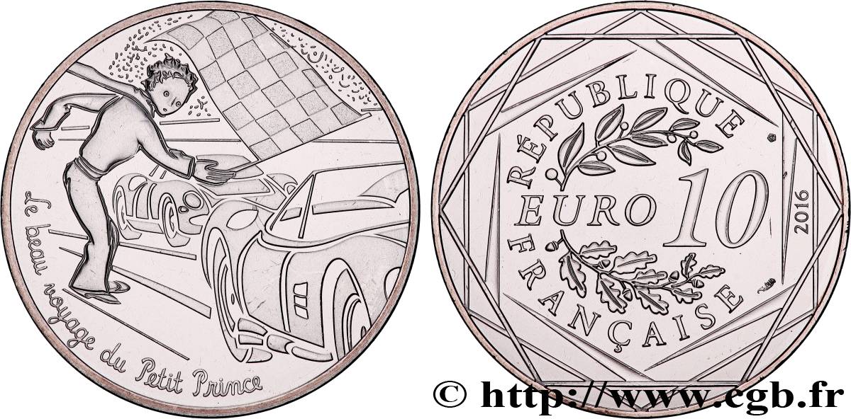 FRANCE 10 Euro LE PETIT PRINCE AUX COURSES DE VOITURE 2016 SPL