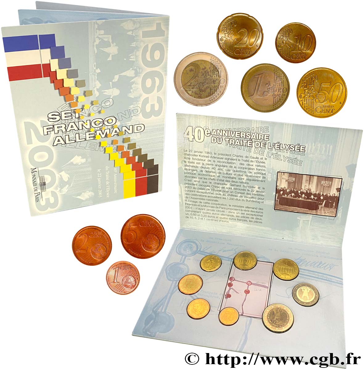 EUROPA SÉRIE Euro Franco-Allemande 2003 Brilliant Uncirculated