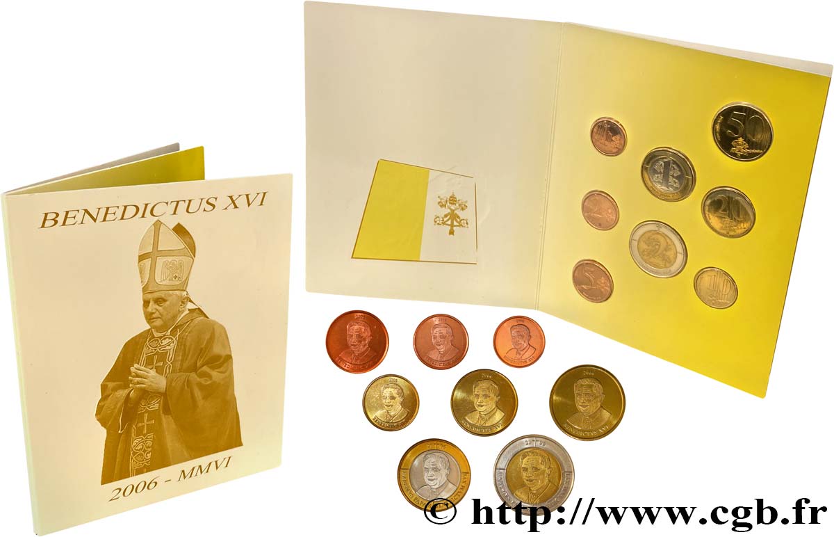 VATICAN AND PAPAL STATES Série 8 médailles, Essai Euros fantaisies 2006 MS