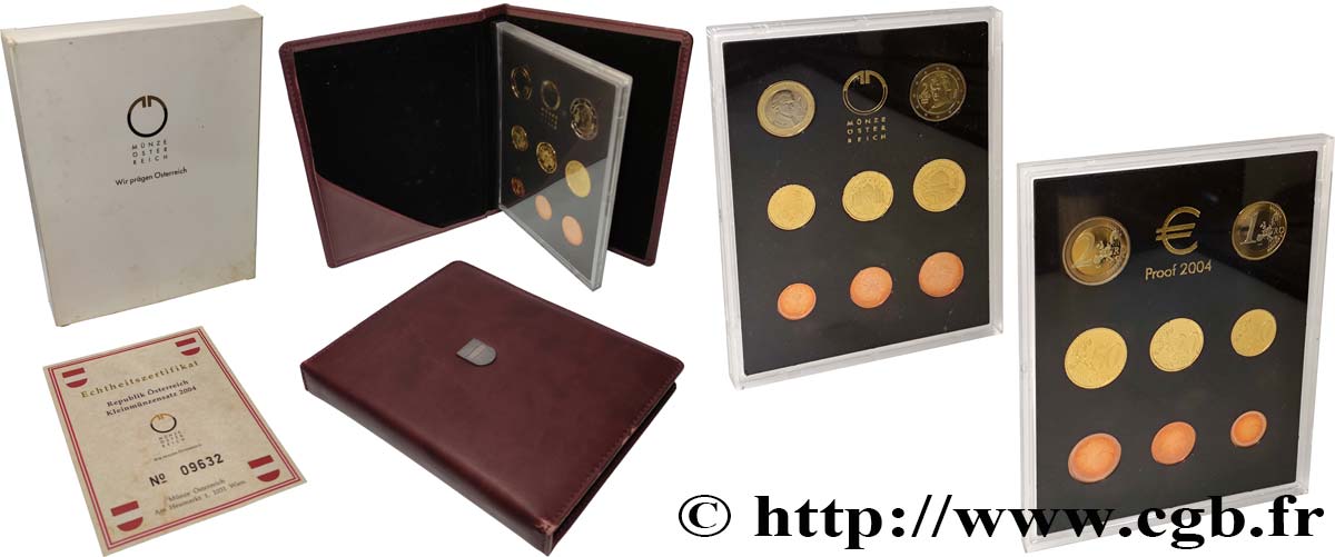 AUSTRIA COFFRET Euro BELLE ÉPREUVE  2004 Proof set