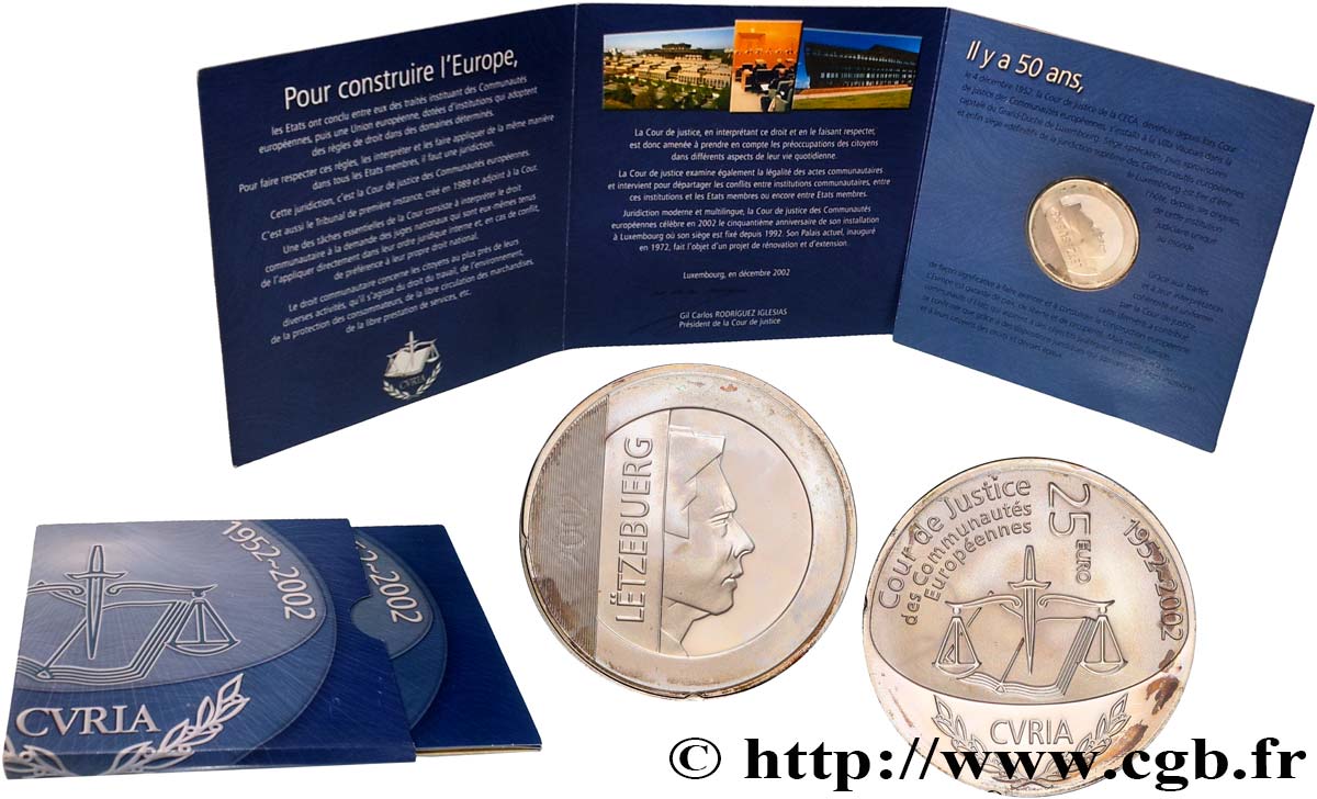 LUXEMBOURG 25 Euro COURS DE JUSTICE 2002 SPL