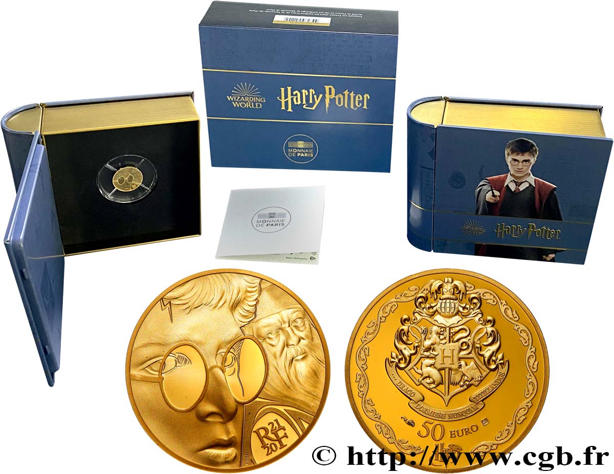 FRANKREICH BELLE EPREUVE 50 Euro (1/4 oz or) HARRY POTTER 2021