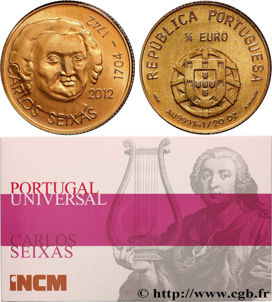 PORTUGAL 1/4 Euro CARLOS SEIXAS 2012