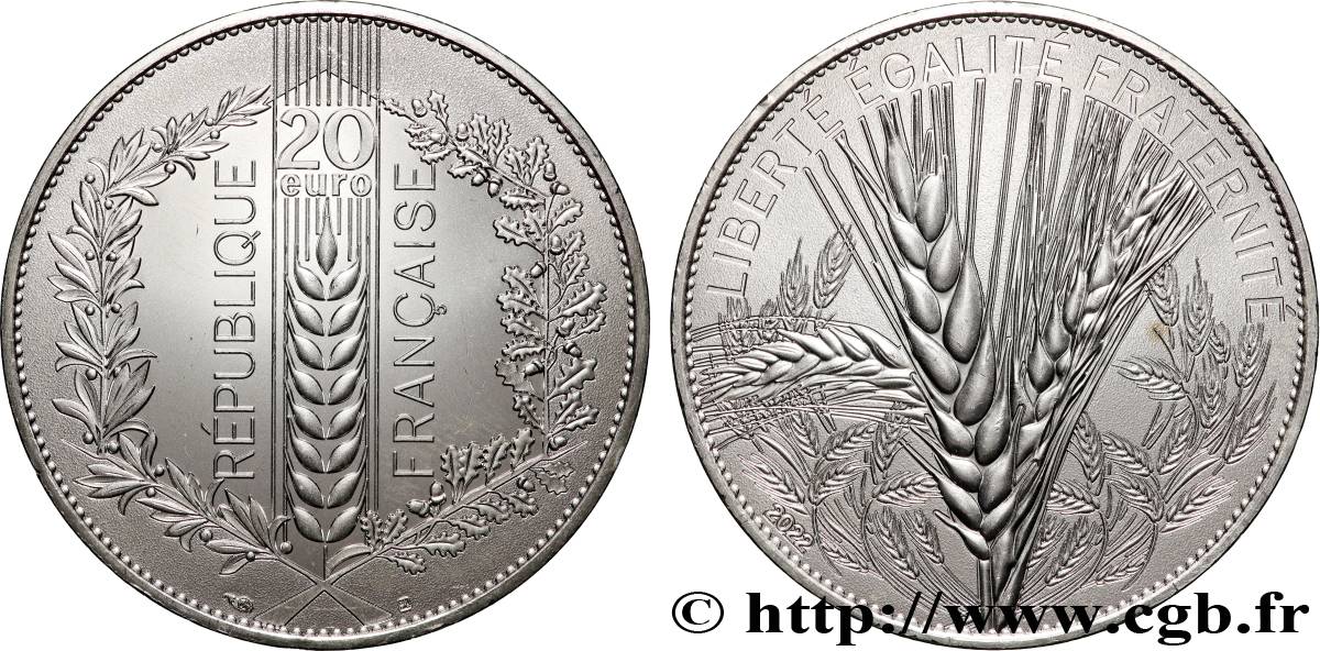 FRANCE 20 Euro BLÉ 2022 SPL