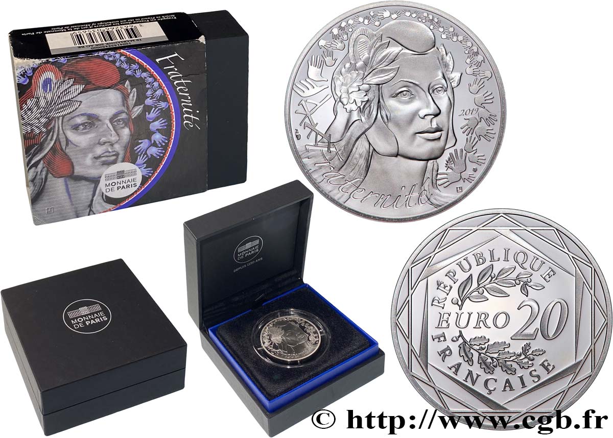 FRANCE Belle Épreuve 20 Euro MARIANNE - FRATERNITÉ 2019 BE