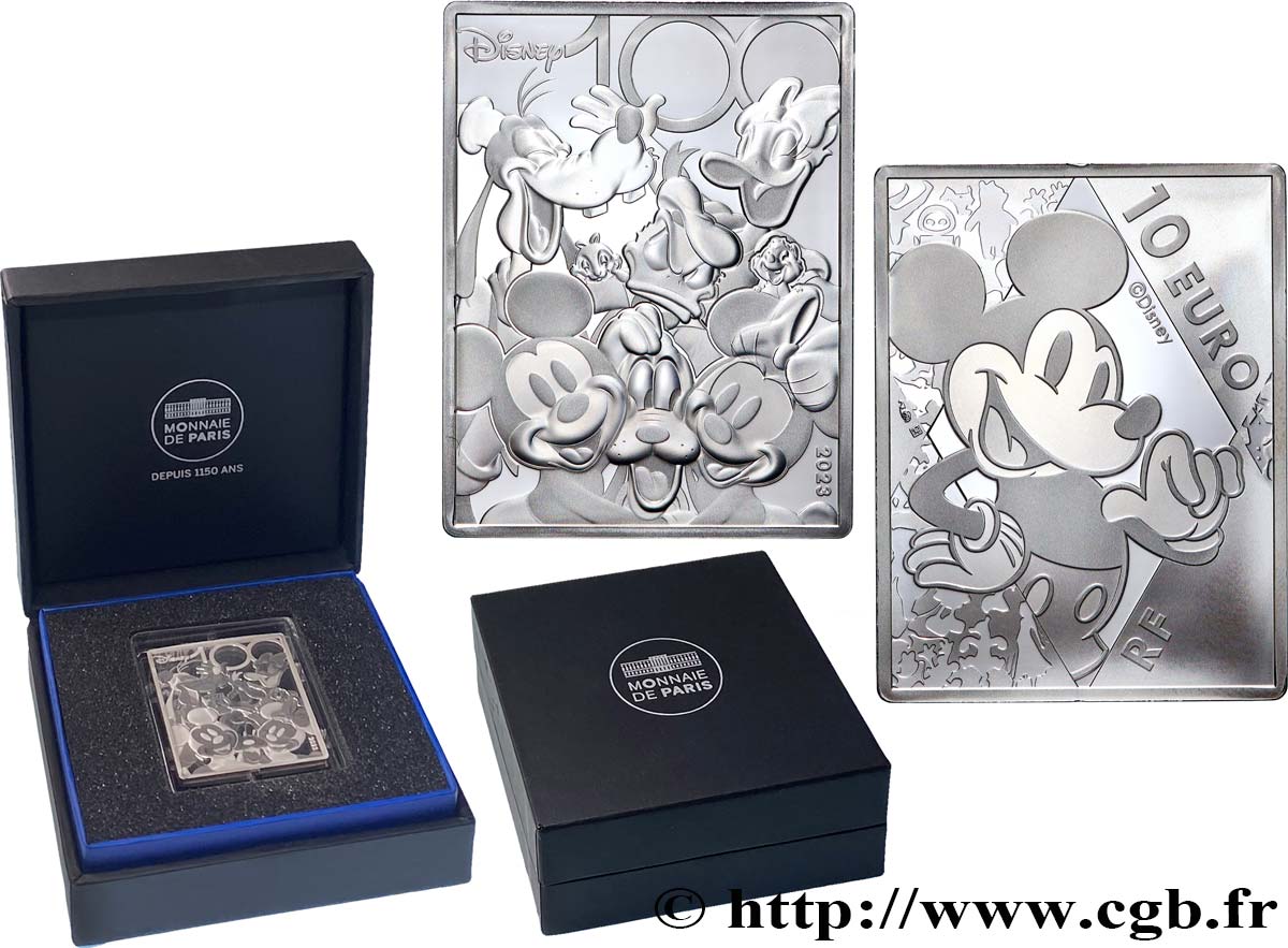 FRANCE BELLE EPREUVE 10 Euro 100 ANS DE DISNEY 2023 Proof set