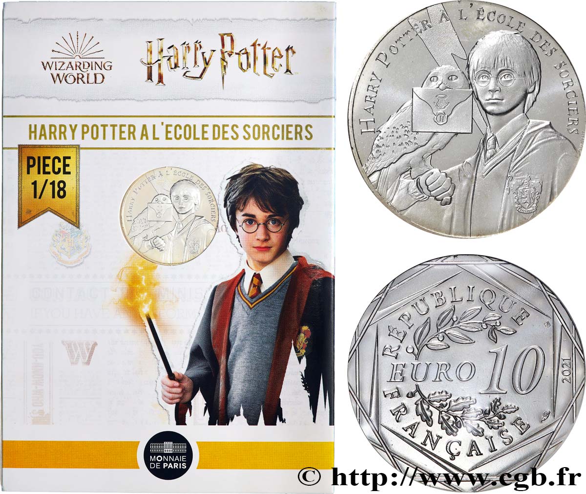 FRANCE 10 Euro HARRY POTTER A L’ÉCOLE DES SORCIERS 2021 MS