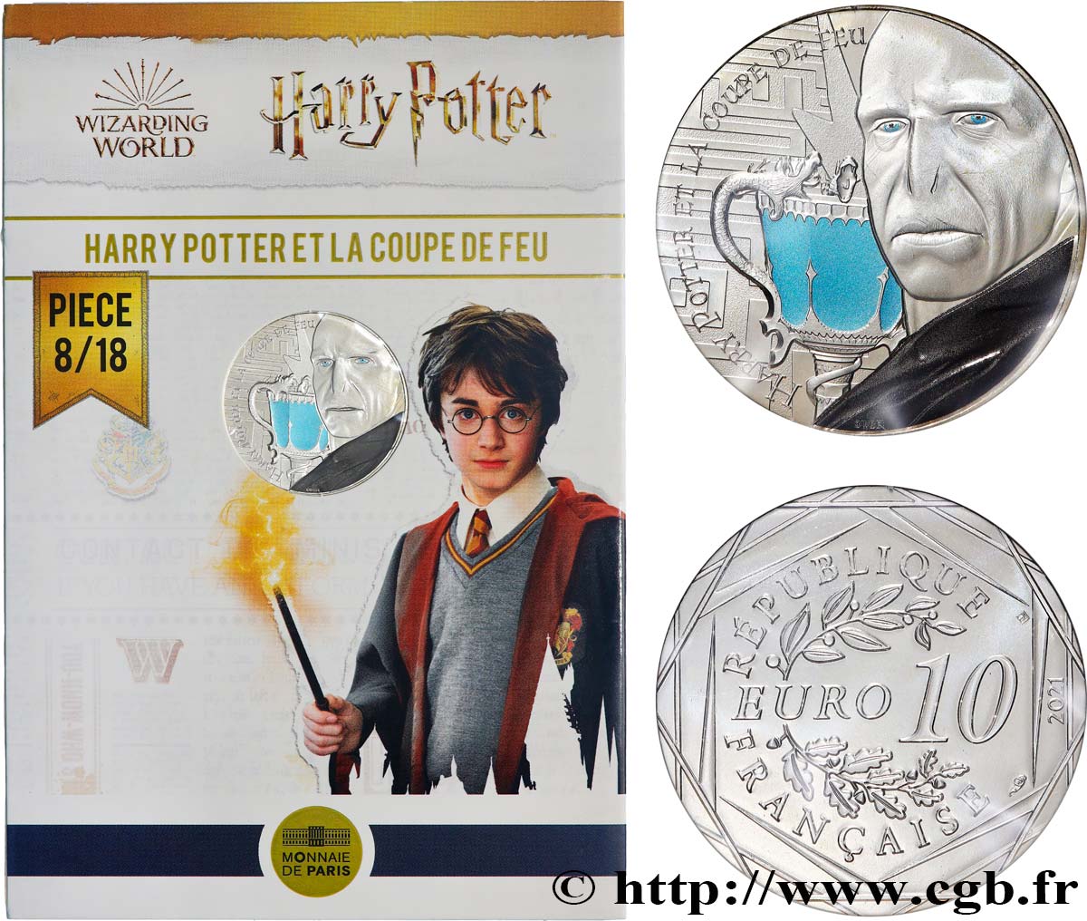 FRANCE 10 Euro HARRY POTTER ET LA COUPE DE FEU 2021 MS