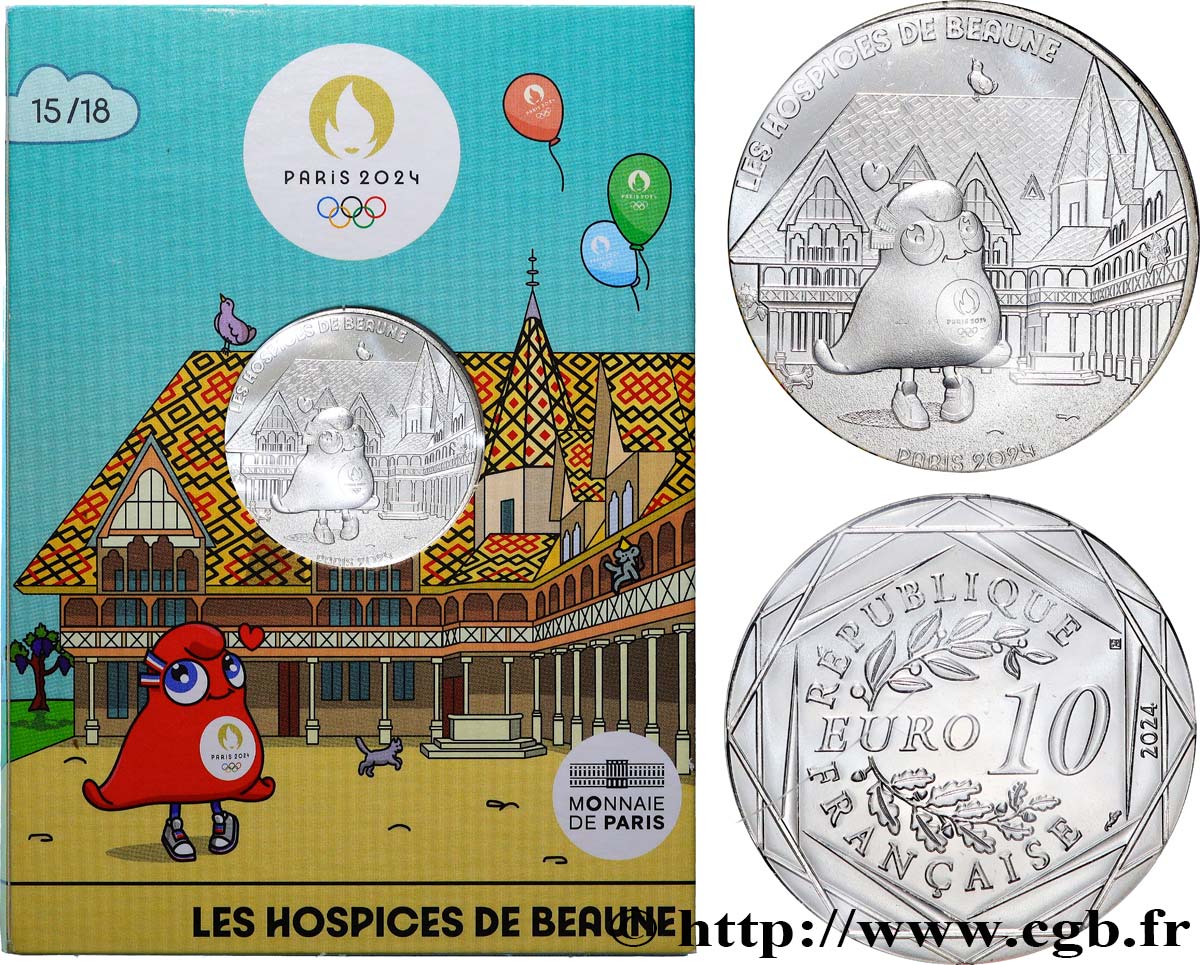 FRANCE 10 Euro MASCOTTE - LES HOSPICES DE BEAUNE 2024 Brilliant Uncirculated