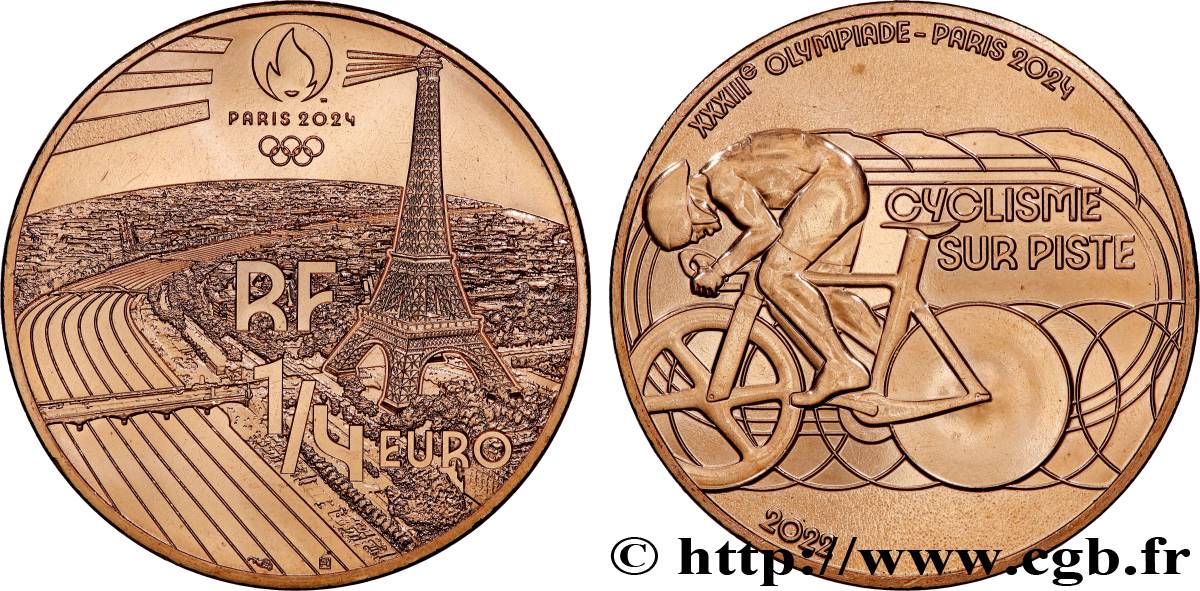 FRANCE 1/4 Euro PARIS 2024 CYCLISME SUR PISTE 2022 MS