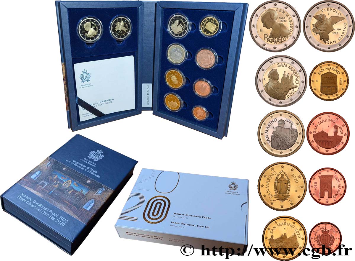 SAN MARINO COFFRET Euro BELLE ÉPREUVE 2020 Proof set