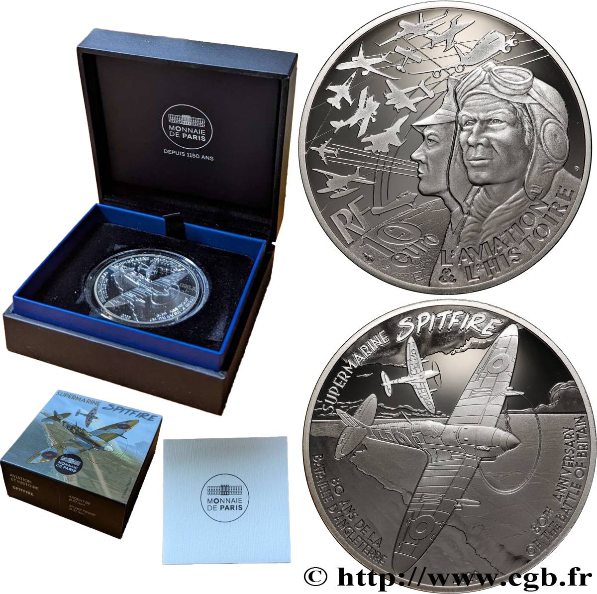FRANCE BELLE EPREUVE 10 Euro SPITFIRE 2020 BE