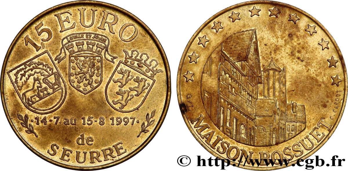FRANCE 1,5 Euro de Seurre (14 juillet - 15 août 1997) 1997 SUP