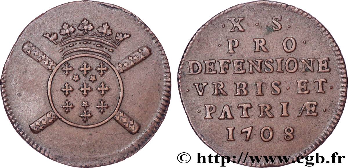 FLANDRE - SIÈGE DE LILLE X sols, monnaie obsidionale EBC