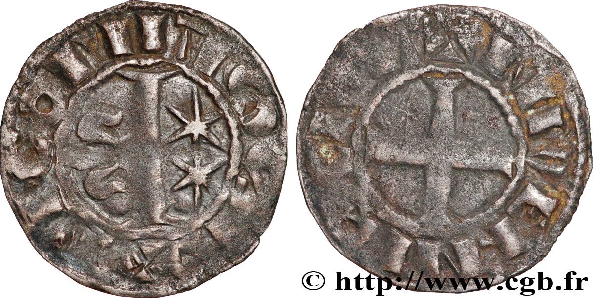 NIVERNAIS - COMTÉ DE NEVERS - MAHAUT II Denier MBC