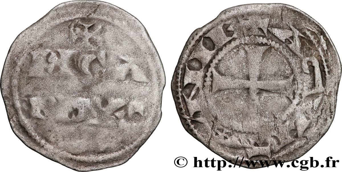 AQUITAINE - DUCHY OF AQUITAINE - RICHARD LIONHEART Denier, 1er type VF