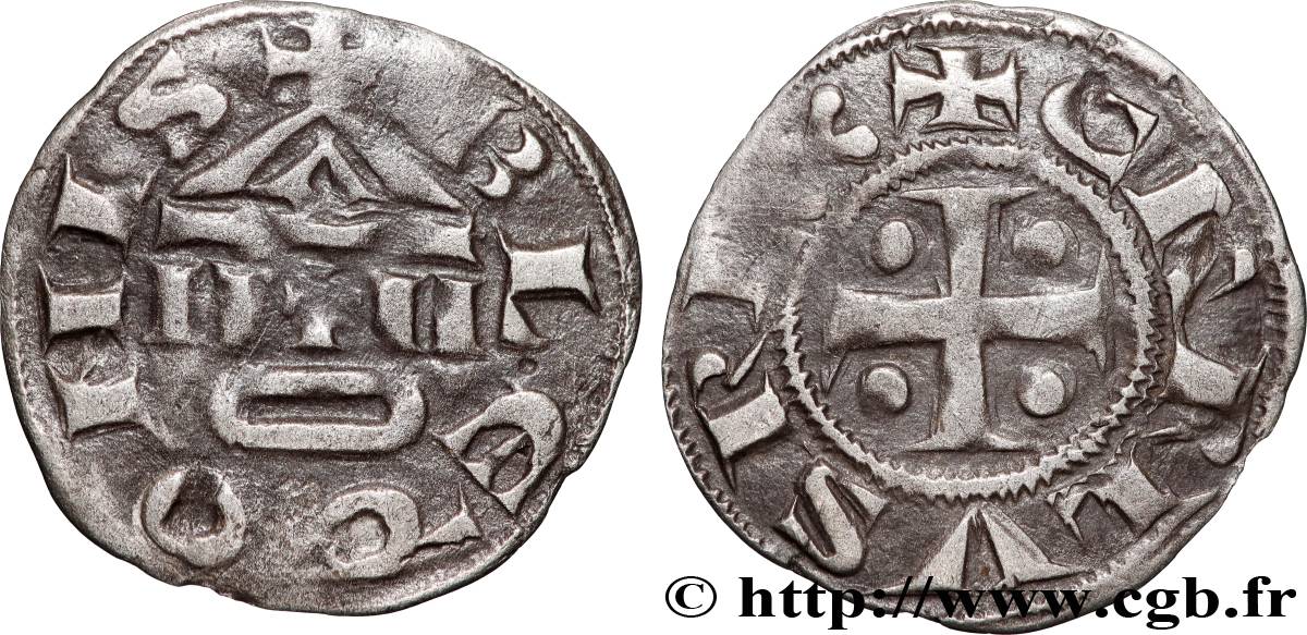 FRANCHE-COMTÉ - LONS-LE-SAUNIER - ANONYMOUS COINAGE Denier XF