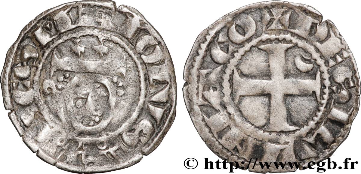 BOURBONNAIS - PRIEURÉ DE SOUVIGNY ET SIRES DE BOURBON - ARCHAMBAULT VII Denier TTB
