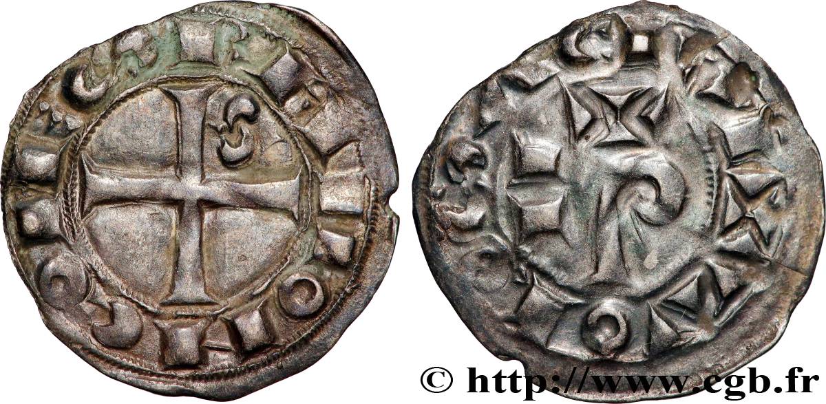 LANGUEDOC - COUNTY OF TOULOUSE - WILLIAM IX OF AQUITAINE Denier ou raimondin XF/AU