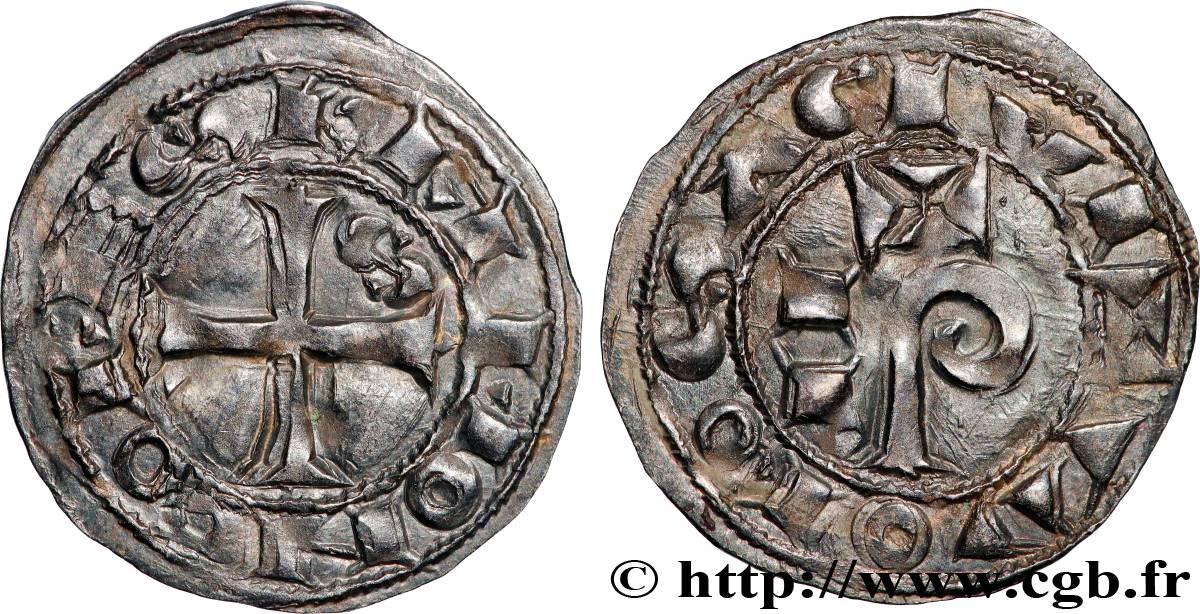 LANGUEDOC - COUNTY OF TOULOUSE - WILLIAM IX OF AQUITAINE Denier ou raimondin XF/AU