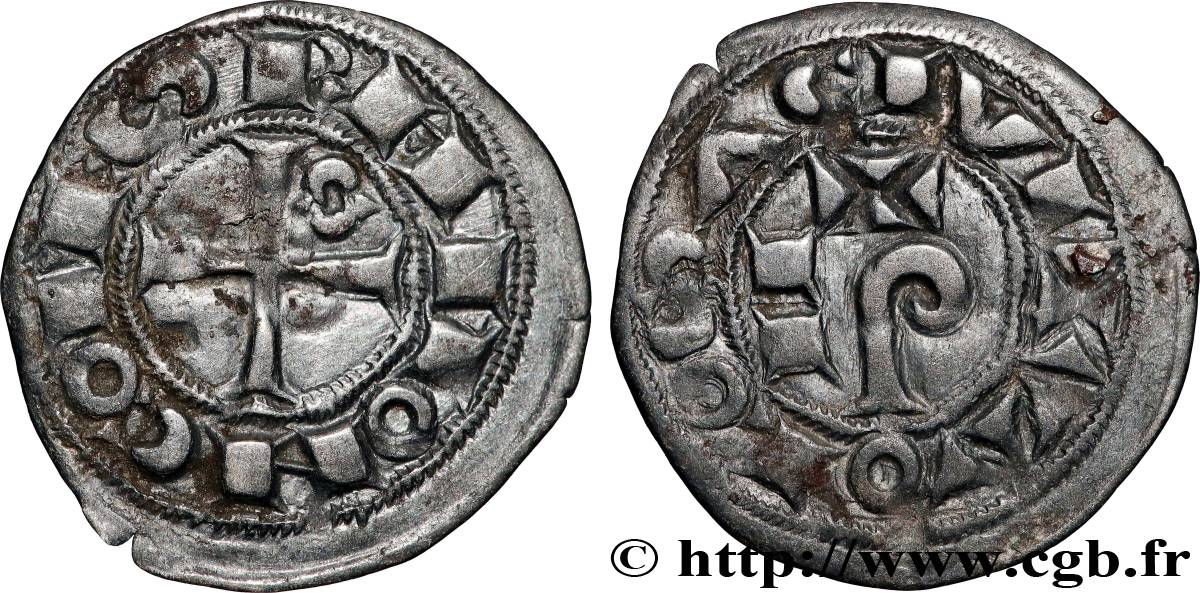 LANGUEDOC - COUNTY OF TOULOUSE - WILLIAM IX OF AQUITAINE Obole XF