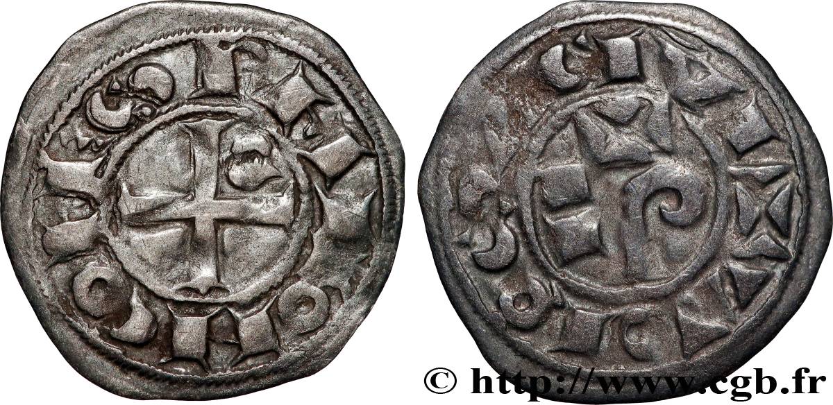 LANGUEDOC - COUNTY OF TOULOUSE - WILLIAM IX OF AQUITAINE Obole XF