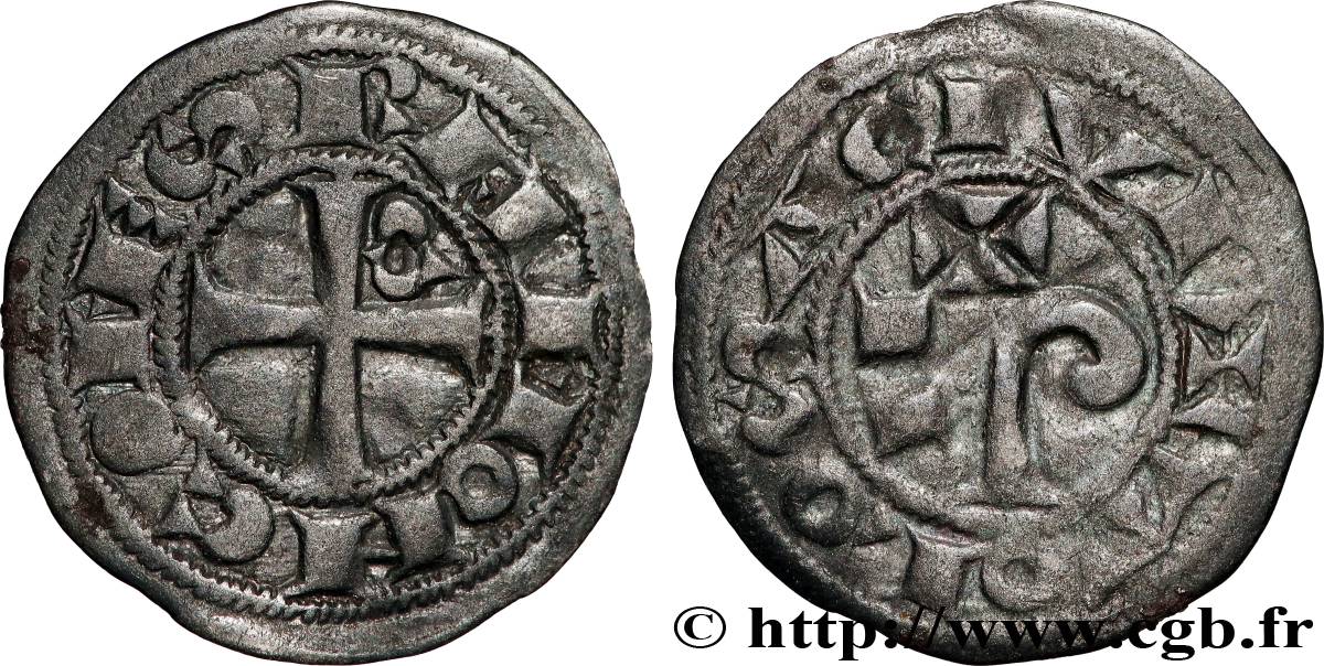 LANGUEDOC - COUNTY OF TOULOUSE - WILLIAM IX OF AQUITAINE Obole XF