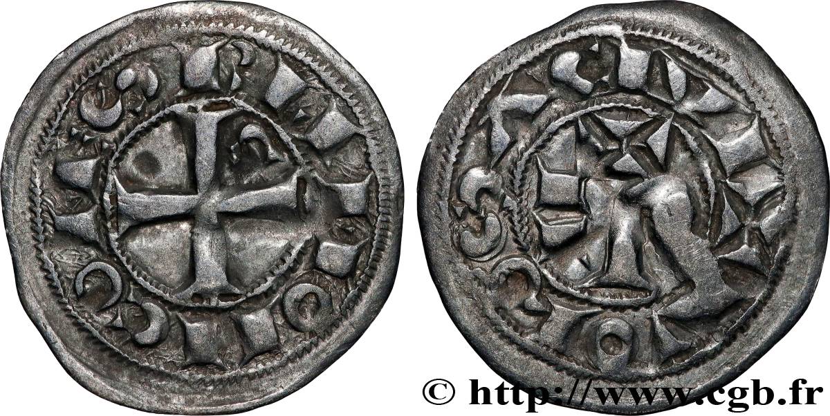 LANGUEDOC - COUNTY OF TOULOUSE - WILLIAM IX OF AQUITAINE Obole XF