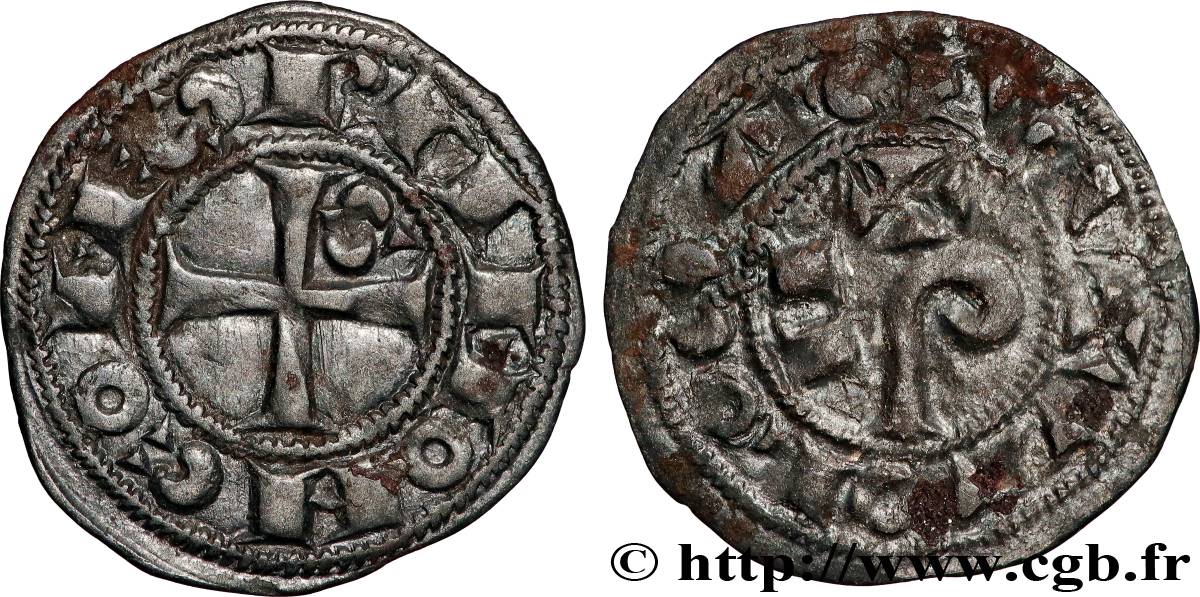 LANGUEDOC - COUNTY OF TOULOUSE - WILLIAM IX OF AQUITAINE Obole AU/XF