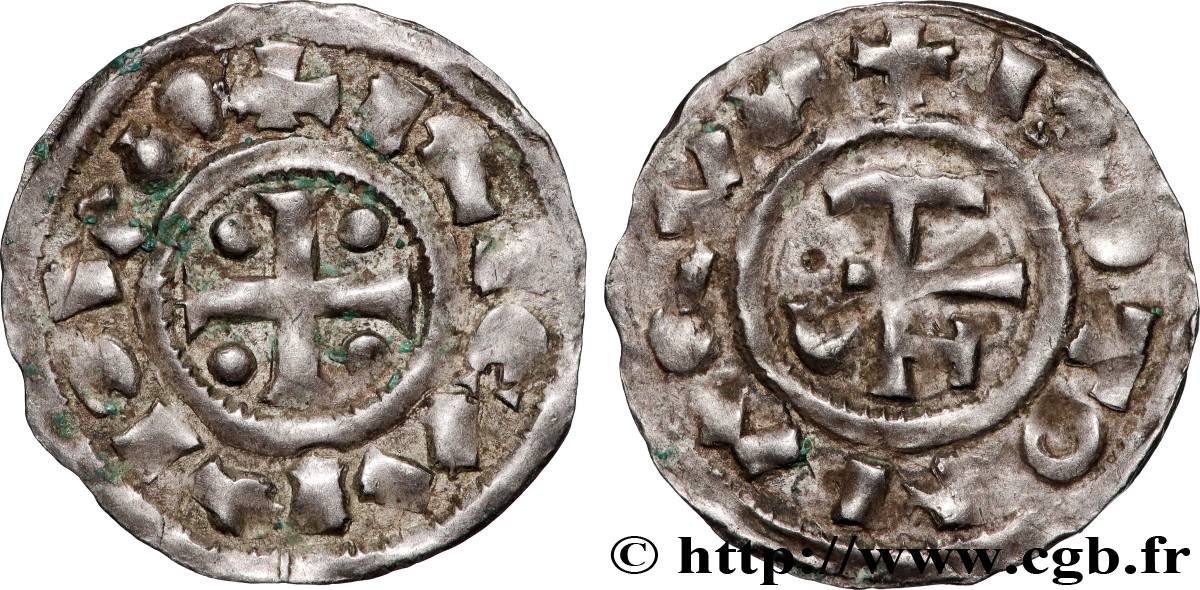 NORMANDY - DUCHY OF NORMANDY - RICHARD I Denier XF
