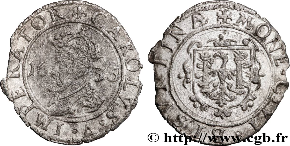 TOWN OF BESANCON - COINAGE STRUCK AT THE NAME OF CHARLES V Carolus q.BB/BB