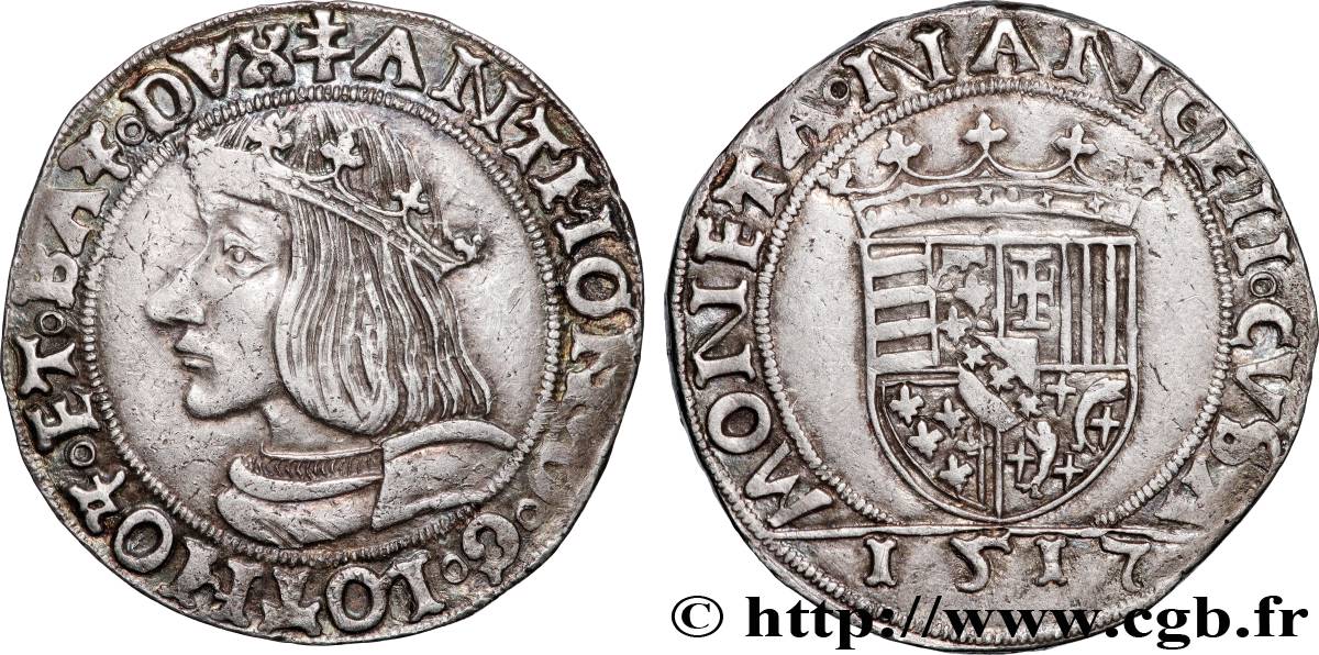 DUCHY OF LORRAINE - ANTOINE Teston q.SPL