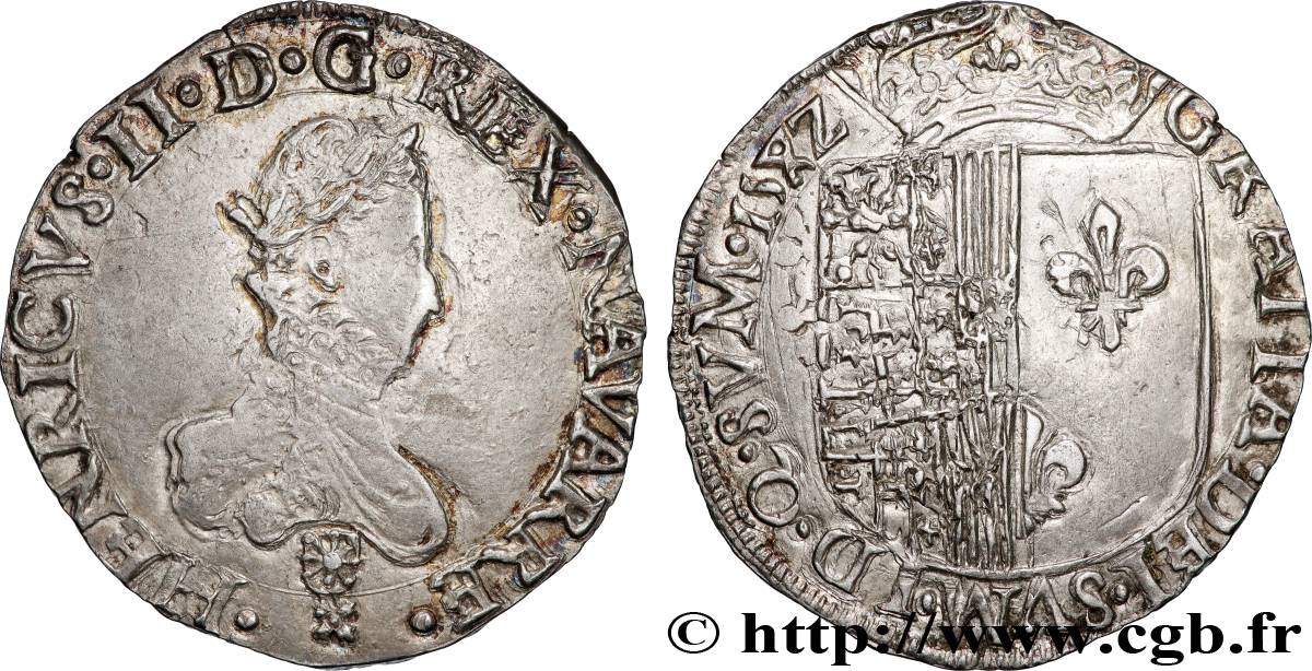 NAVARRE - ROYAUME DE NAVARRE - HENRI III Franc TTB+