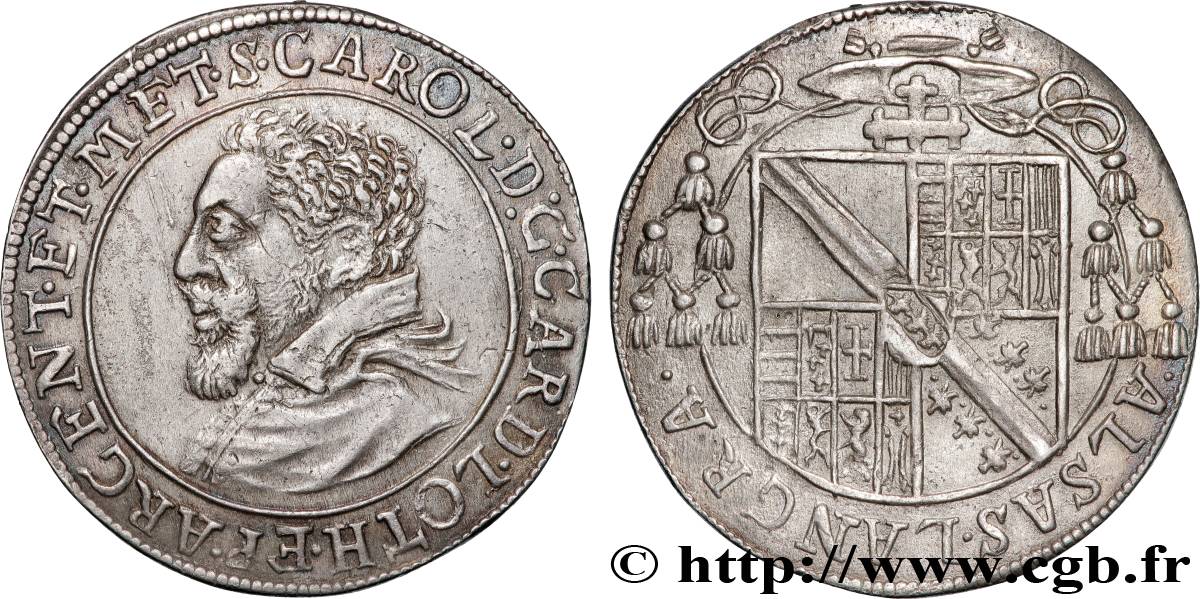 ALSACE - ÉVÊCHÉ DE STRASBOURG - CHARLES II DE LORRAINE-VAUDÉMONT Teston q.SPL