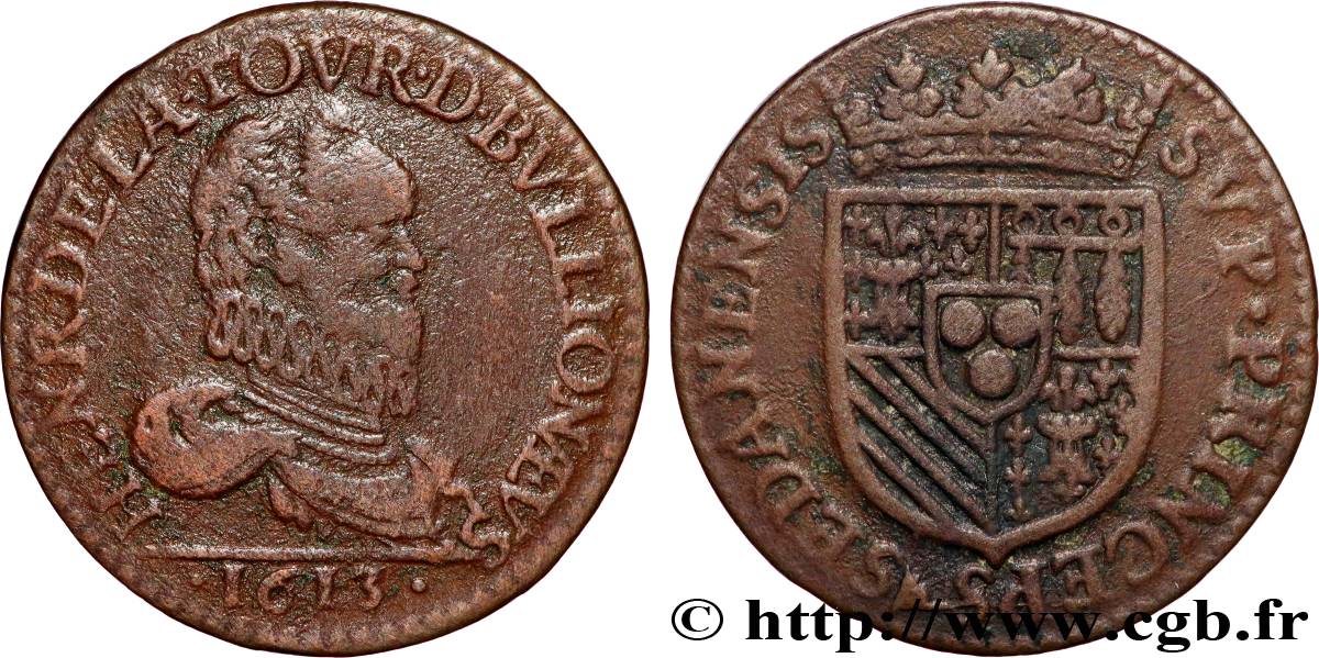 SEDAN - HENRI OF LA TOUR D AUVERGNE Liard, type 4 (col fraisé) BC+