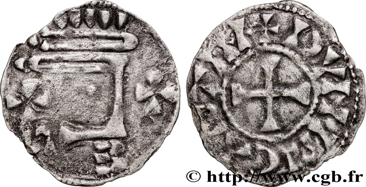 CHÂTEAUDUN - VICOMTÉ DE CHÂTEAUDUN - EUDES II Denier TTB