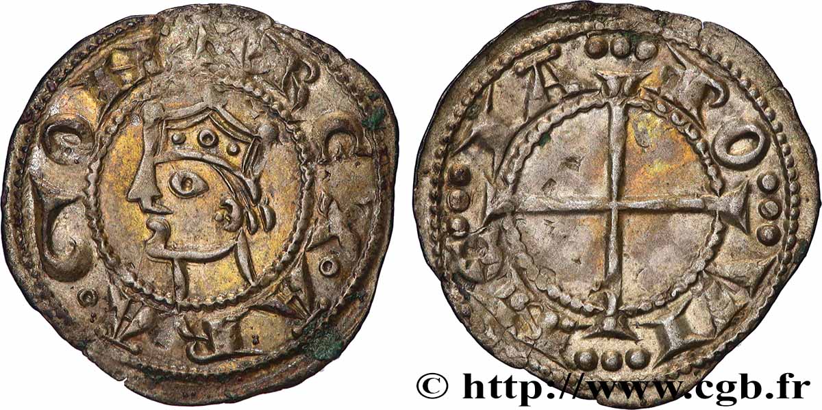 PROVENCE - COMTÉ DE PROVENCE - ALPHONSE II D ARAGON (gouverneur de Provence) Denier AU