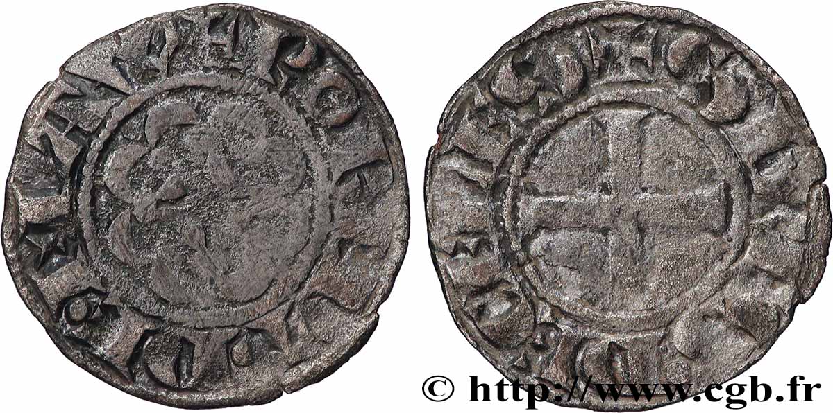 BERRY - SEIGNEURIE DE CELLES - ROBERT DE COURTENAY Denier BC/BC+
