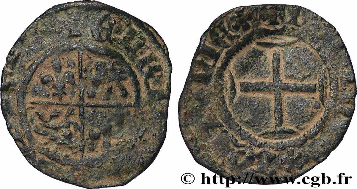 AQUITAINE - DUCHÉ D AQUITAINE - HENRY IV, HENRY V ou HENRY VI Denier BC+
