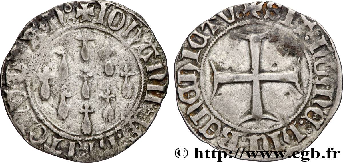 BRETAGNE - DUCHÉ DE BRETAGNE - JEAN V  Blanc fSS