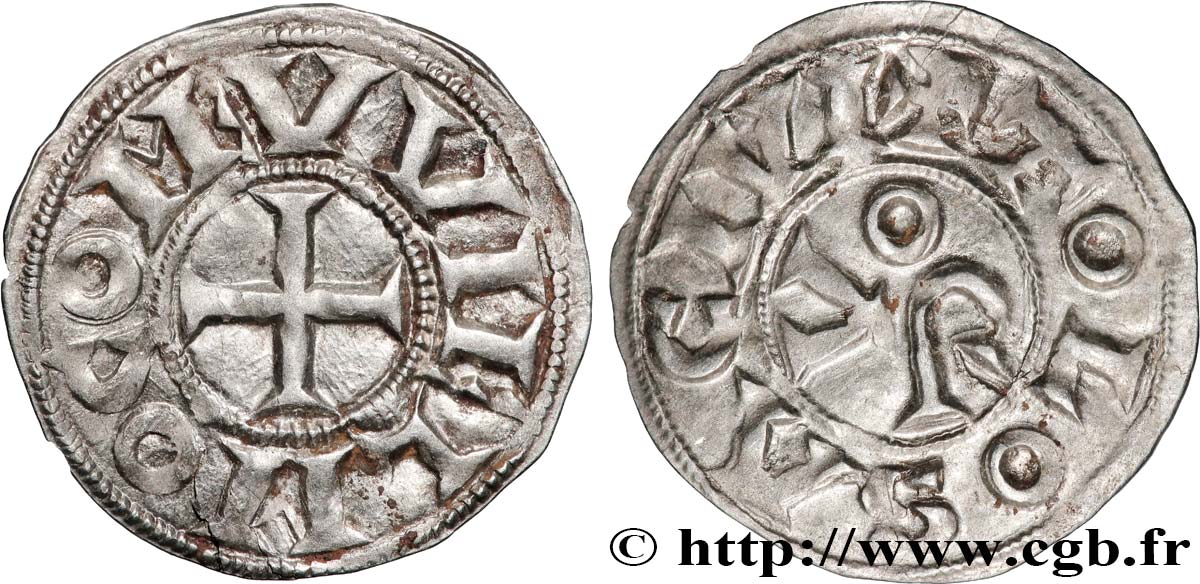COUNTY OF TOULOUSE - GUILLAUME IV Denier ou raimondin AU