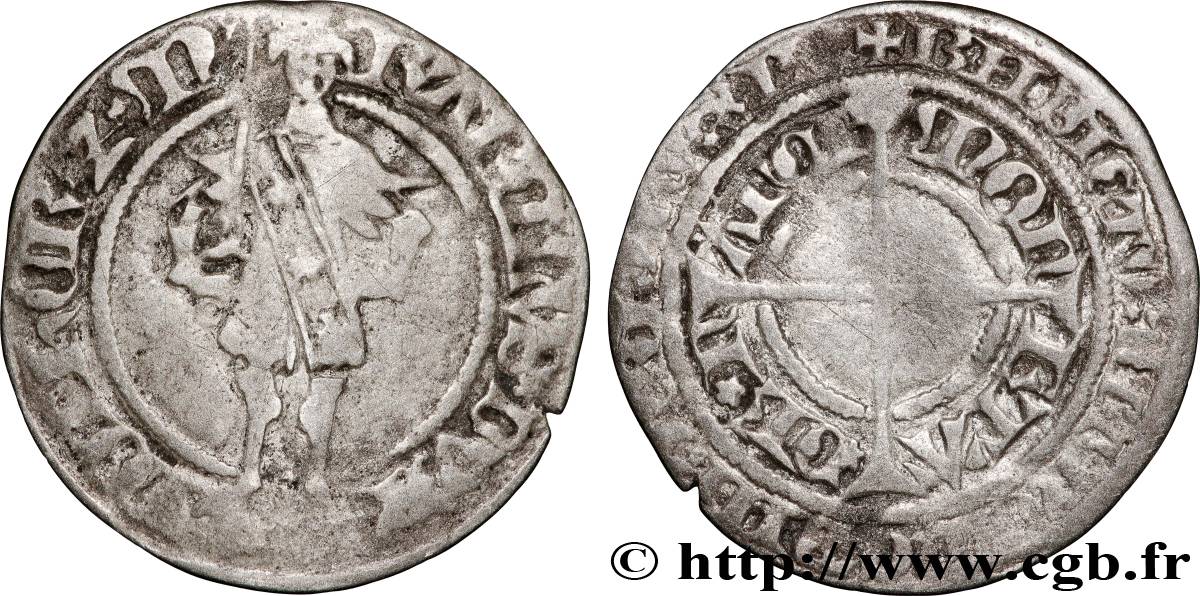 LORRAINE - DUCHÉ DE LORRAINE - CHARLES II Petit gros au chevalier TB
