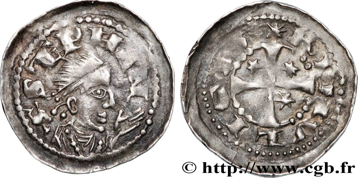 LORRAINE - ÉVÊCHÉ DE METZ - ADALBÉRON IV Denier SPL/q.SPL