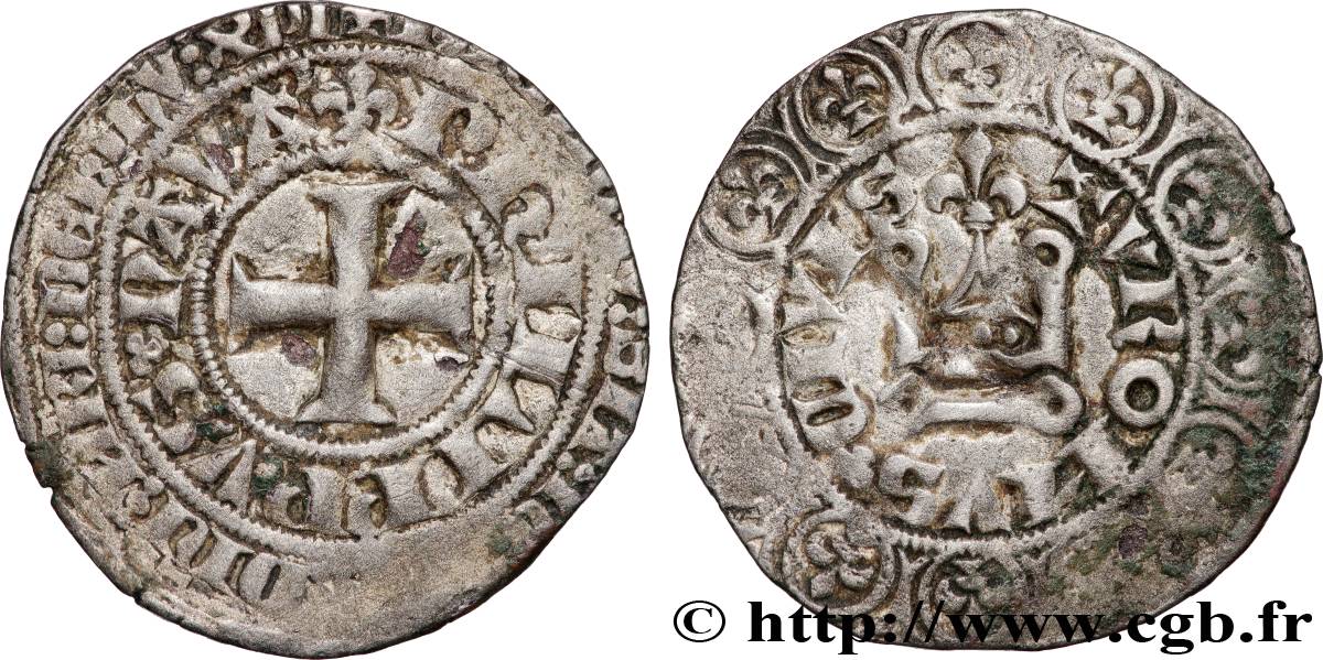 NAVARRE - PHILIP, COUNT OF LONGUEVILLE Blanc au châtel fleurdelisé AU