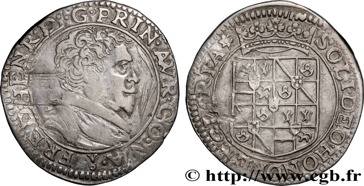 PRINCIPALITY OF ORANGE - FREDERICK HENRY OF NASSAU Teston VF